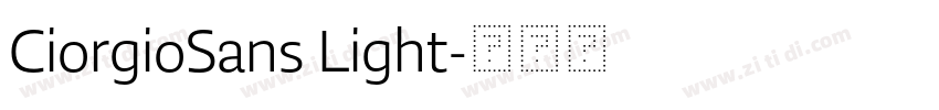CiorgioSans Light字体转换